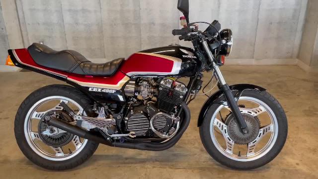 ホンダ ＣＢＸ４００Ｆ 国内物 昭和５８年式 黒赤２型カラー クリアマーシャルヘッドライト アルフィンパーツ  エンジンガード｜ＫＭＤ横浜｜新車・中古バイクなら【グーバイク】